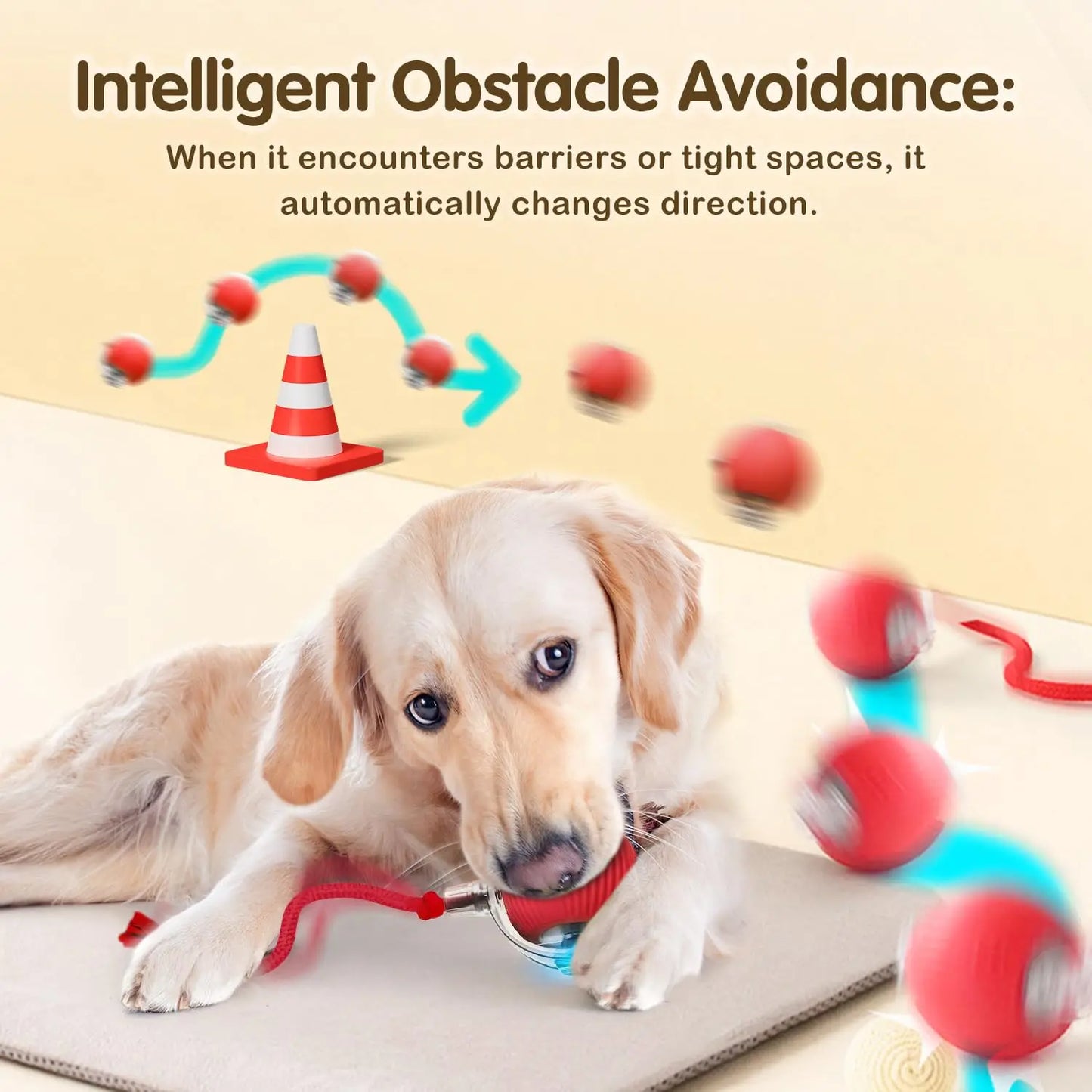 Automatic Rolling Cat Ball Toy: Rechargeable Smart Mouse