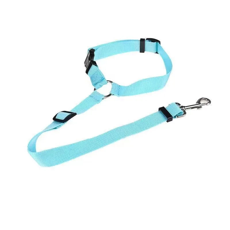 Solid Nylon Pet Safety Belt: Car Seat Leash