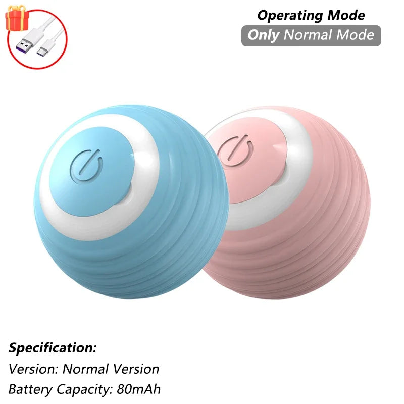Automatic Rolling Cat Ball Toy: Rechargeable Smart Mouse