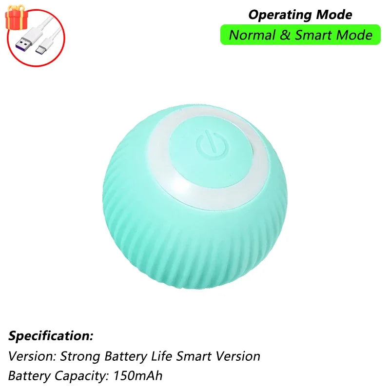 Automatic Rolling Cat Ball Toy: Rechargeable Smart Mouse