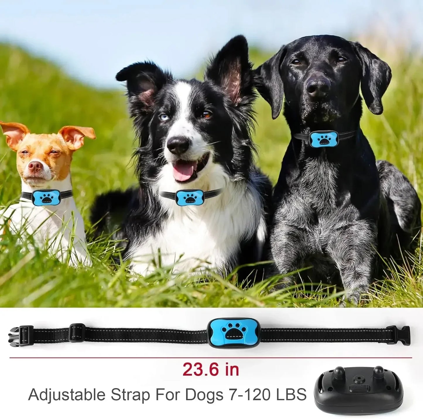 Pet Dog Anti Barking Device USB Rechargeable Dogs Training Collar ar