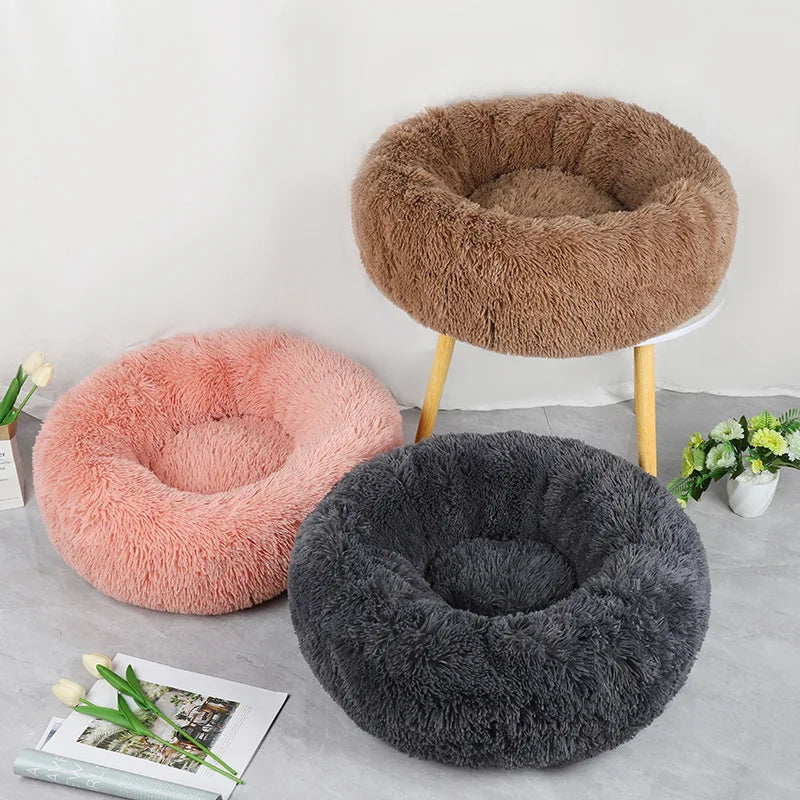 Plush Pet Bed: Warm, Washable, Universal Nest