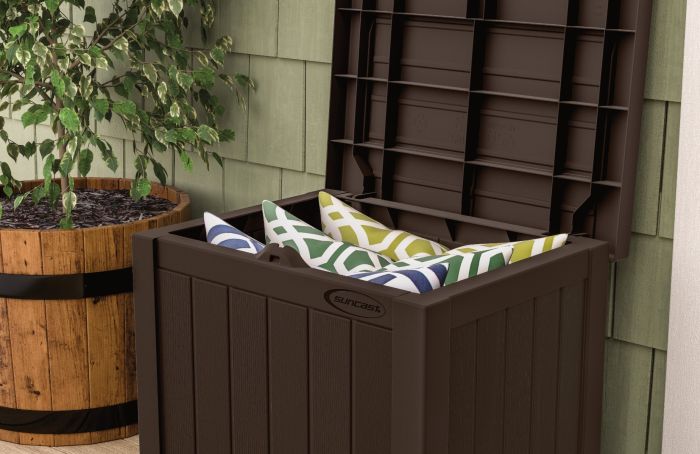 Suncast 22 Gallon Small Deck Box – Java