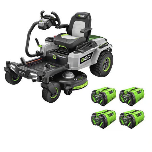 EGO Power+ Z6 ZT4205S 42″ 56V Zero Turn Mower Package – Includes 4×12.0Ah Batteries & Charger