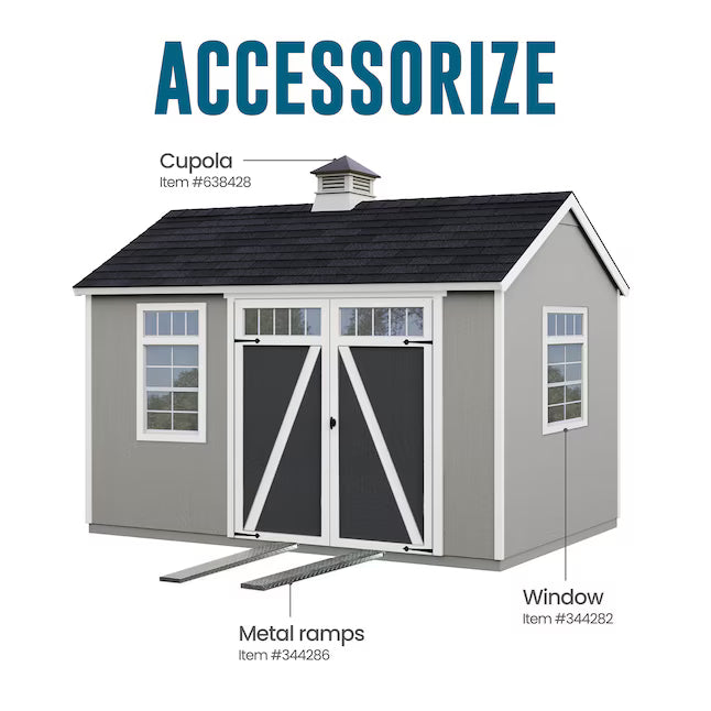 Heartland Coronado 12′ x 8′ Gable Engineered Storage Shed with Floor Durable Outdoor Wood Building
