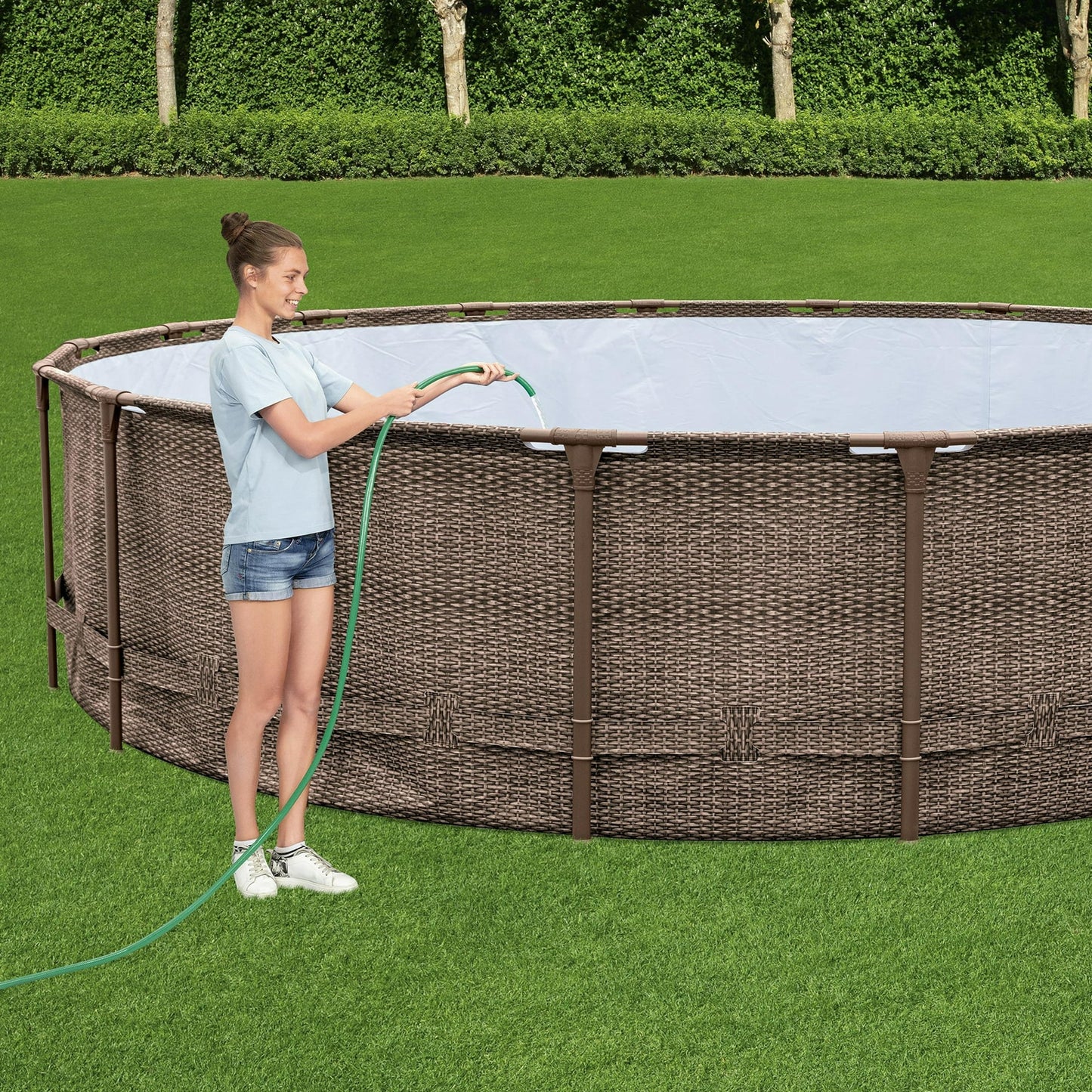 Coleman Power Steel 18’ x 48” Round Above Ground Pool Set