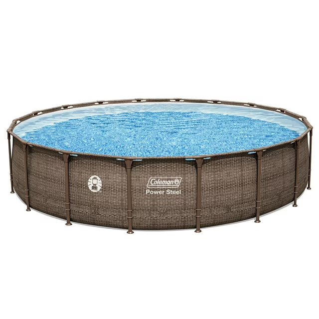 Coleman Power Steel 18’ x 48” Round Above Ground Pool Set