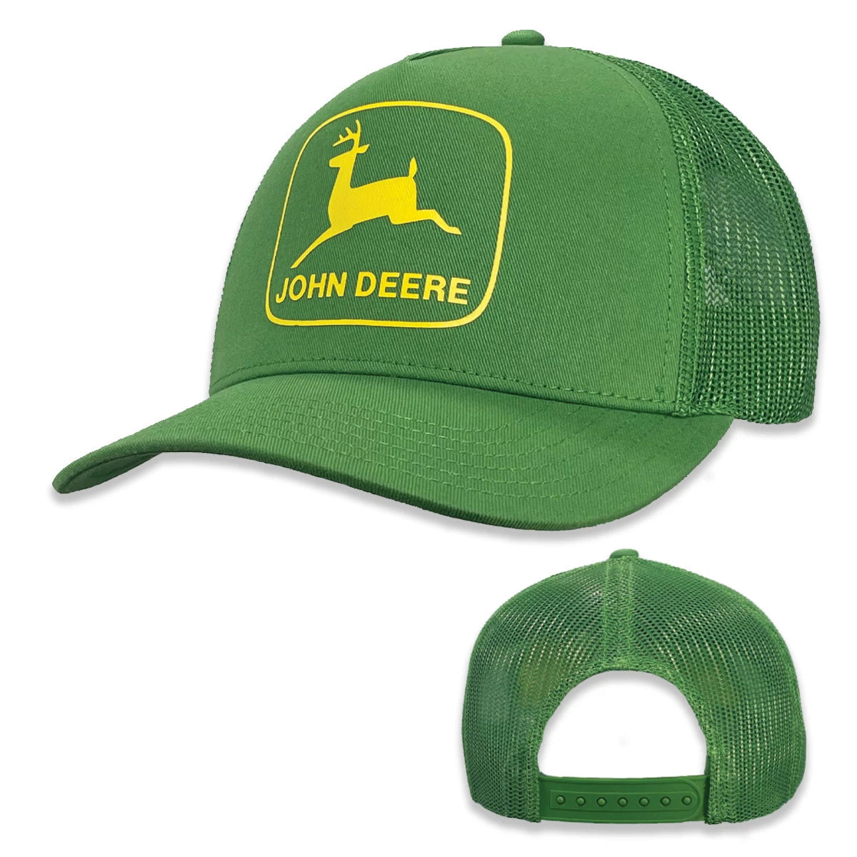 John Deere Vintage Logo Green Trucker Hat