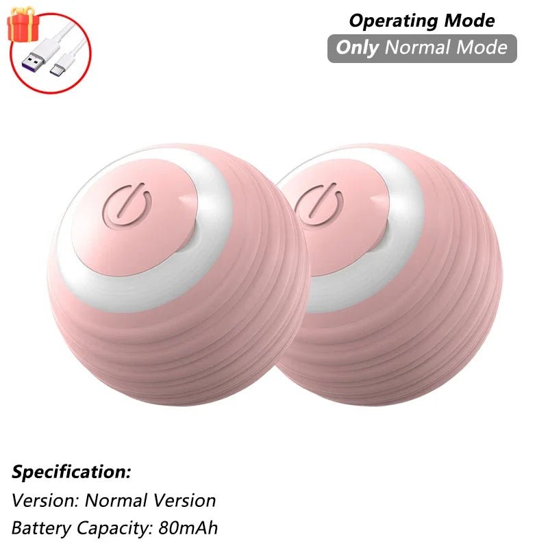 Automatic Rolling Cat Ball Toy: Rechargeable Smart Mouse