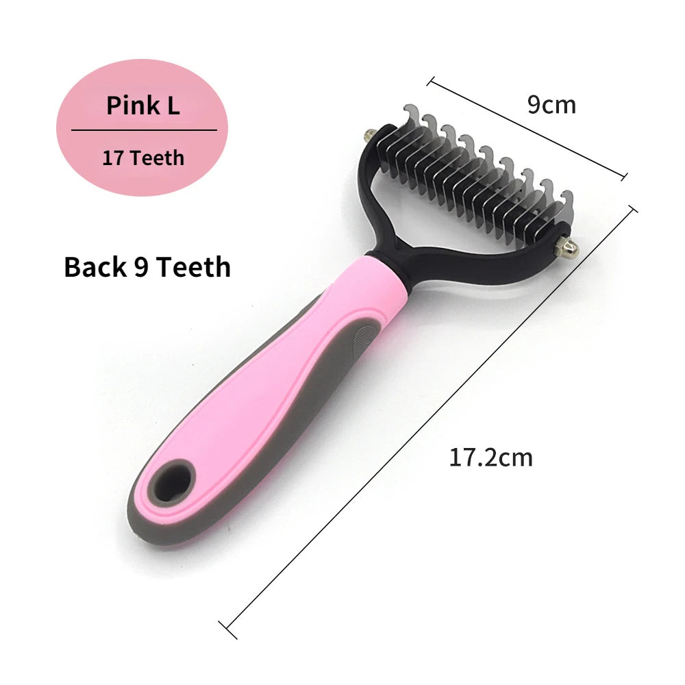Dog & Cat Deshedding Brush: Pet Hair Remover