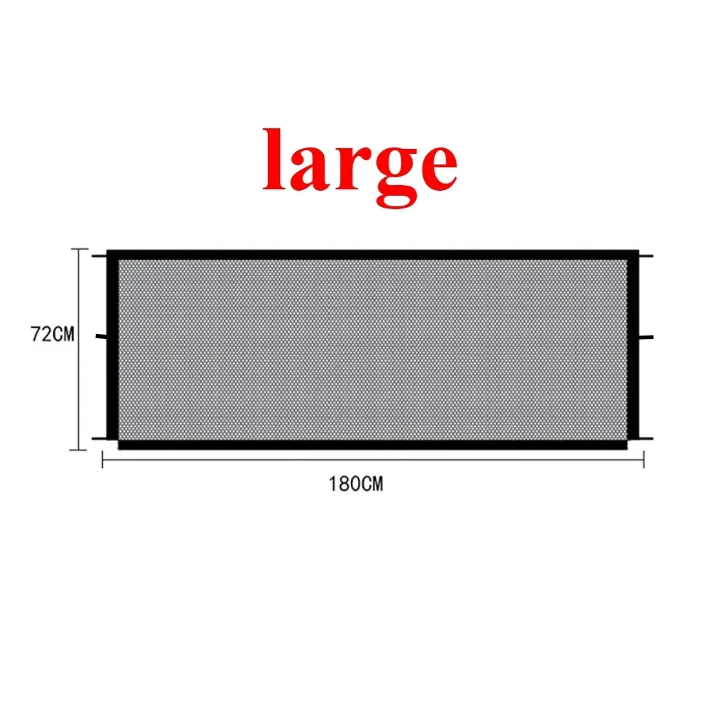 Folding Mesh Pet Gate: Portable Safety Barrier