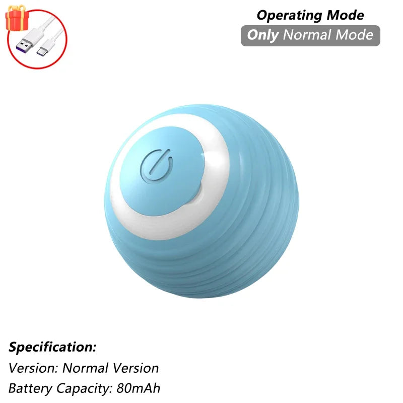 Automatic Rolling Cat Ball Toy: Rechargeable Smart Mouse