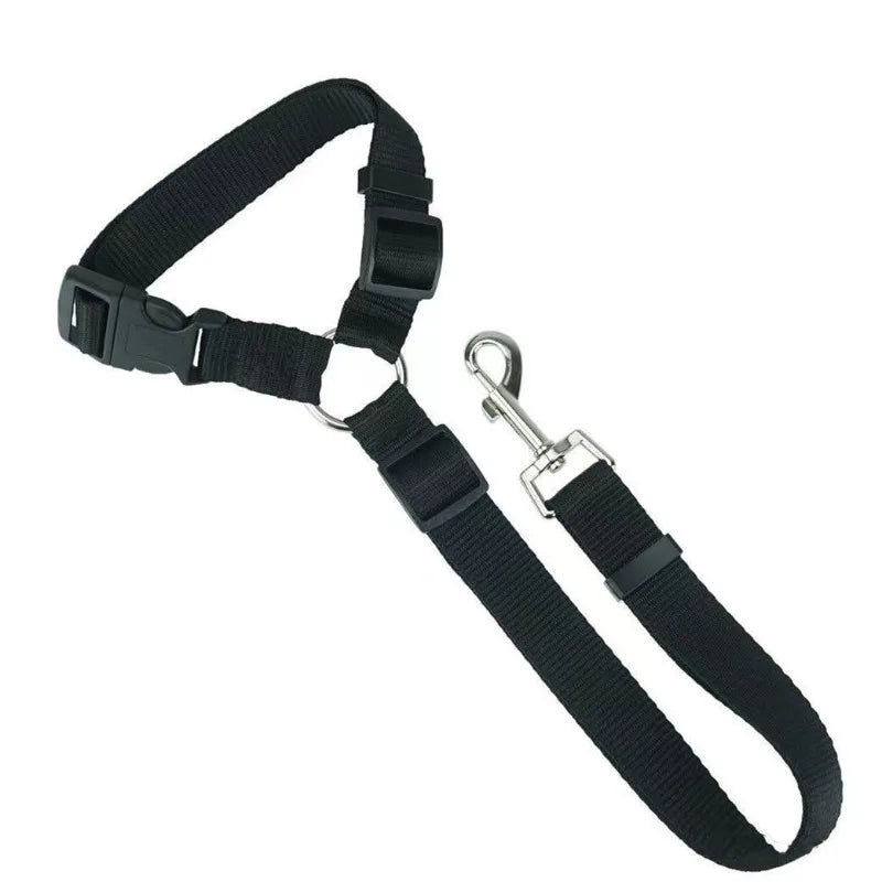 Solid Nylon Pet Safety Belt: Car Seat Leash