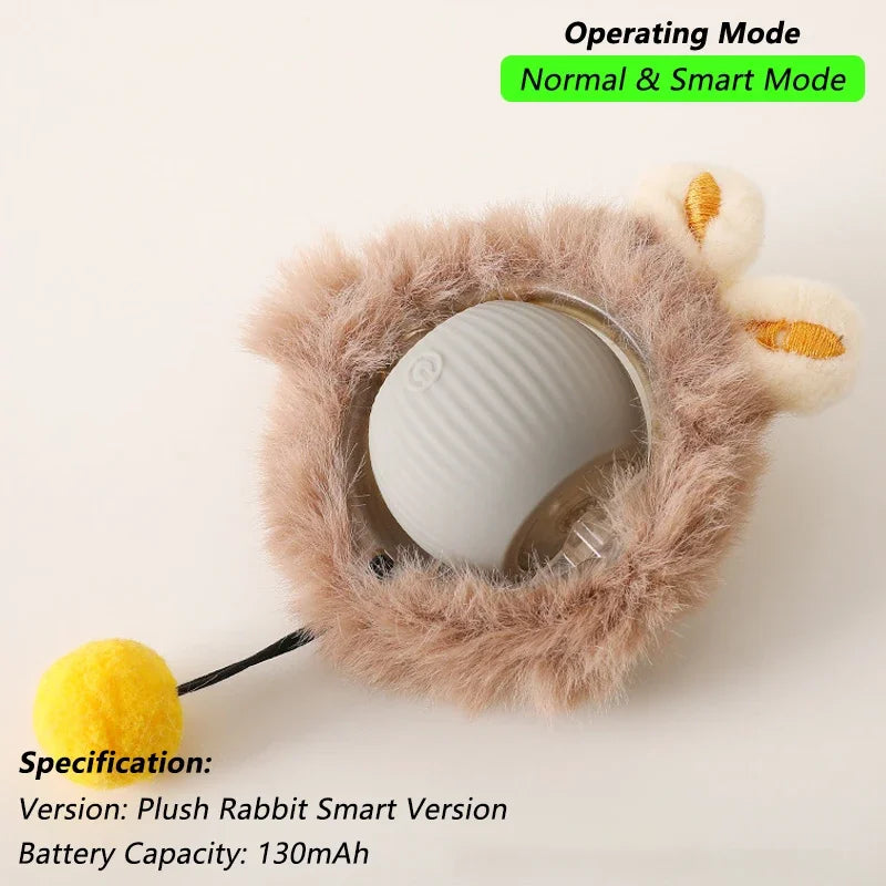 Automatic Rolling Cat Ball Toy: Rechargeable Smart Mouse