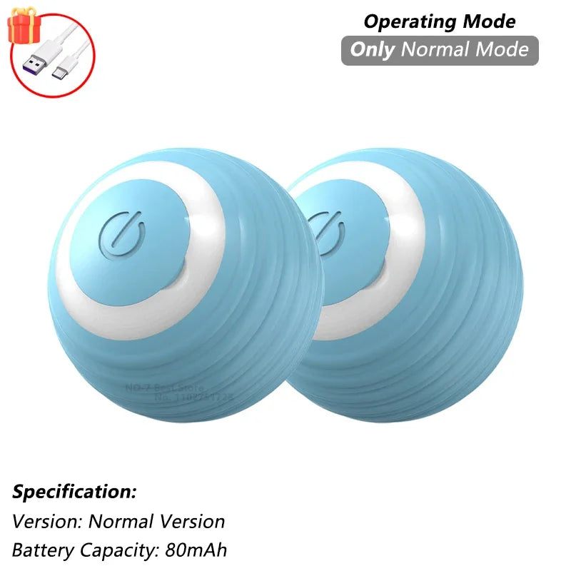 Automatic Rolling Cat Ball Toy: Rechargeable Smart Mouse