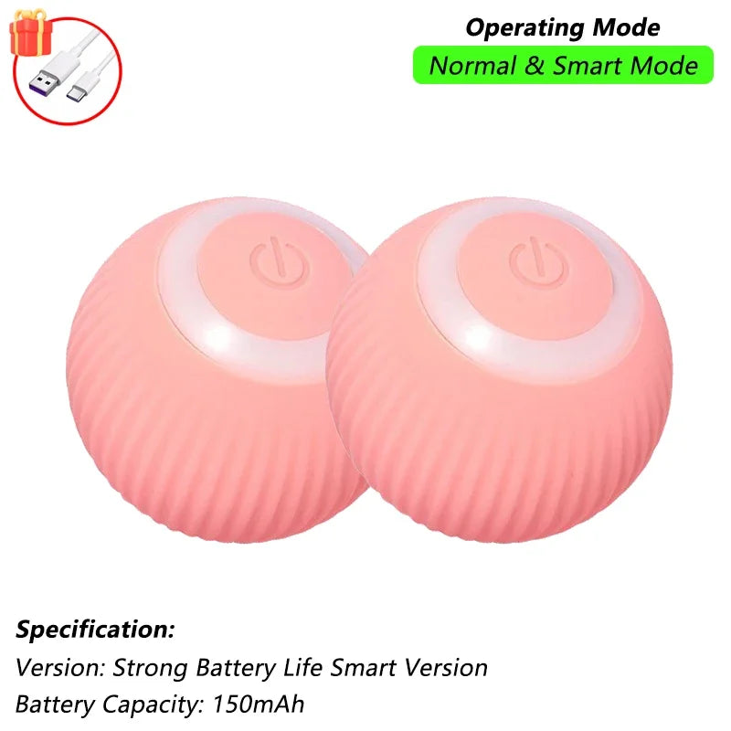 Automatic Rolling Cat Ball Toy: Rechargeable Smart Mouse