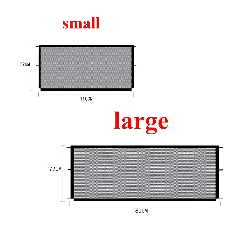 Folding Mesh Pet Gate: Portable Safety Barrier