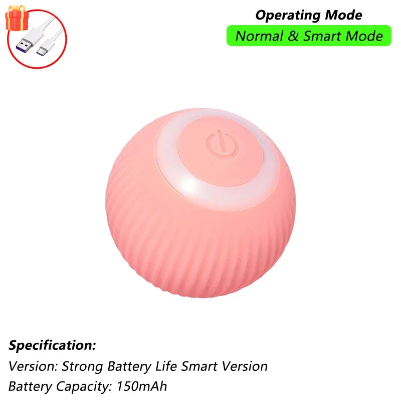 Automatic Rolling Cat Ball Toy: Rechargeable Smart Mouse