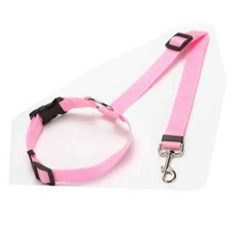 Solid Nylon Pet Safety Belt: Car Seat Leash