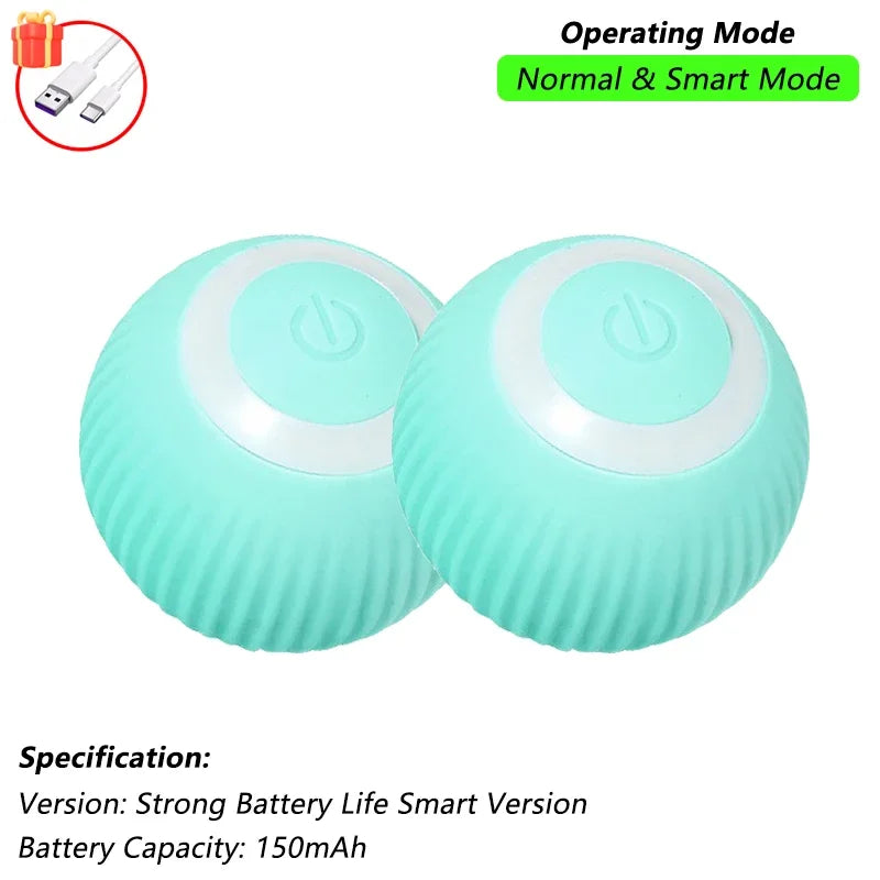 Automatic Rolling Cat Ball Toy: Rechargeable Smart Mouse