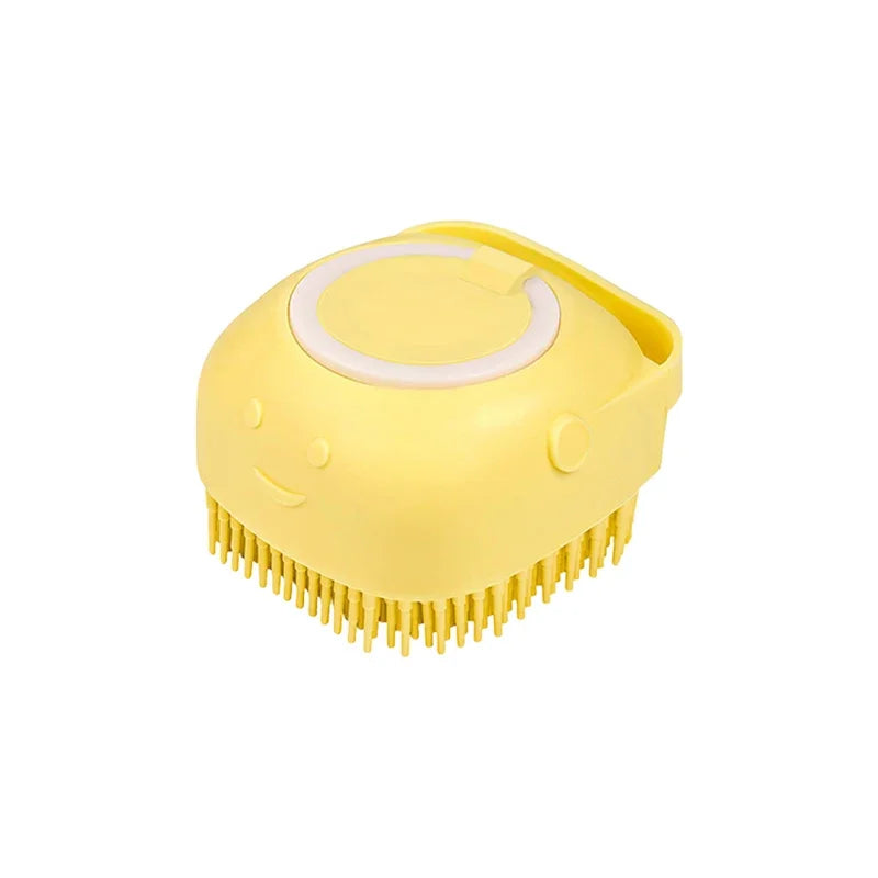 Silicone Pet Bath Brush: Shampoo Dispensing Massager