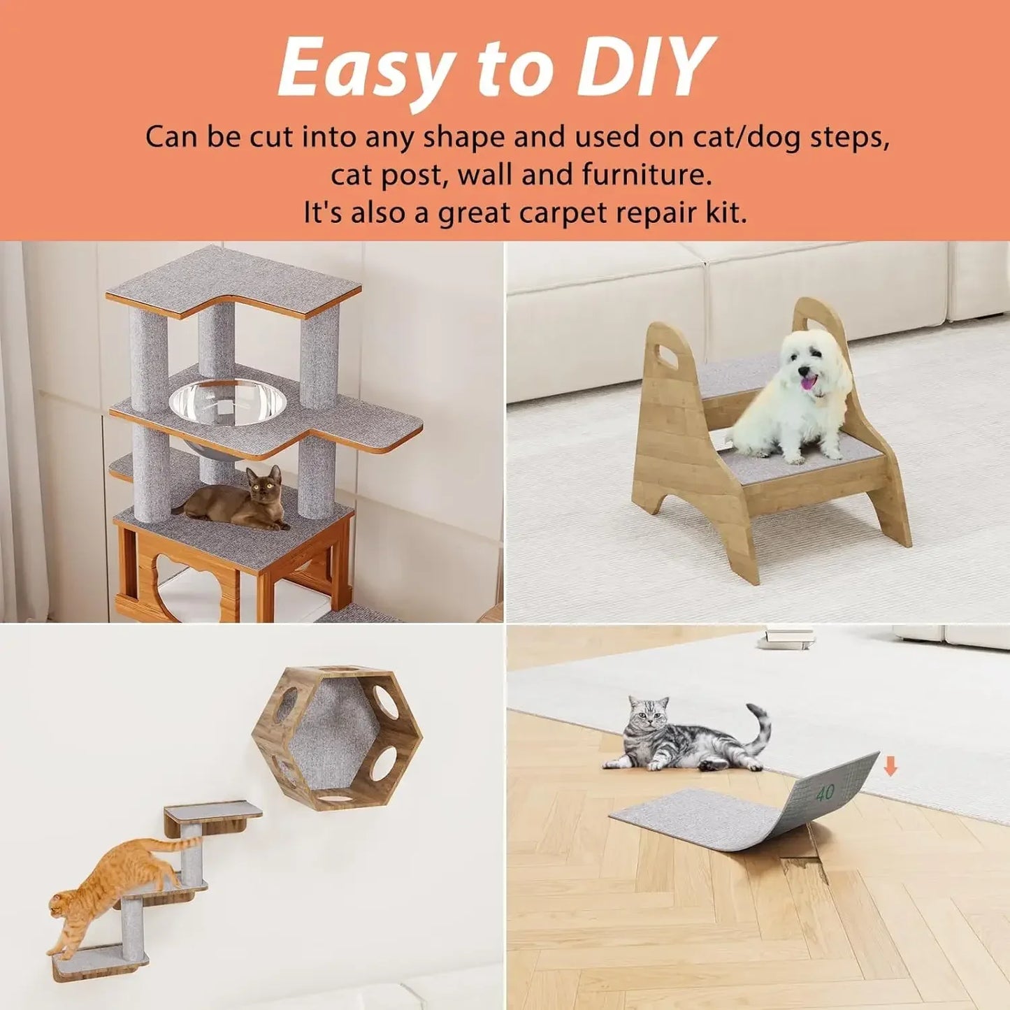 Self-Adhesive Cat Scratching Mat: Furniture Protection