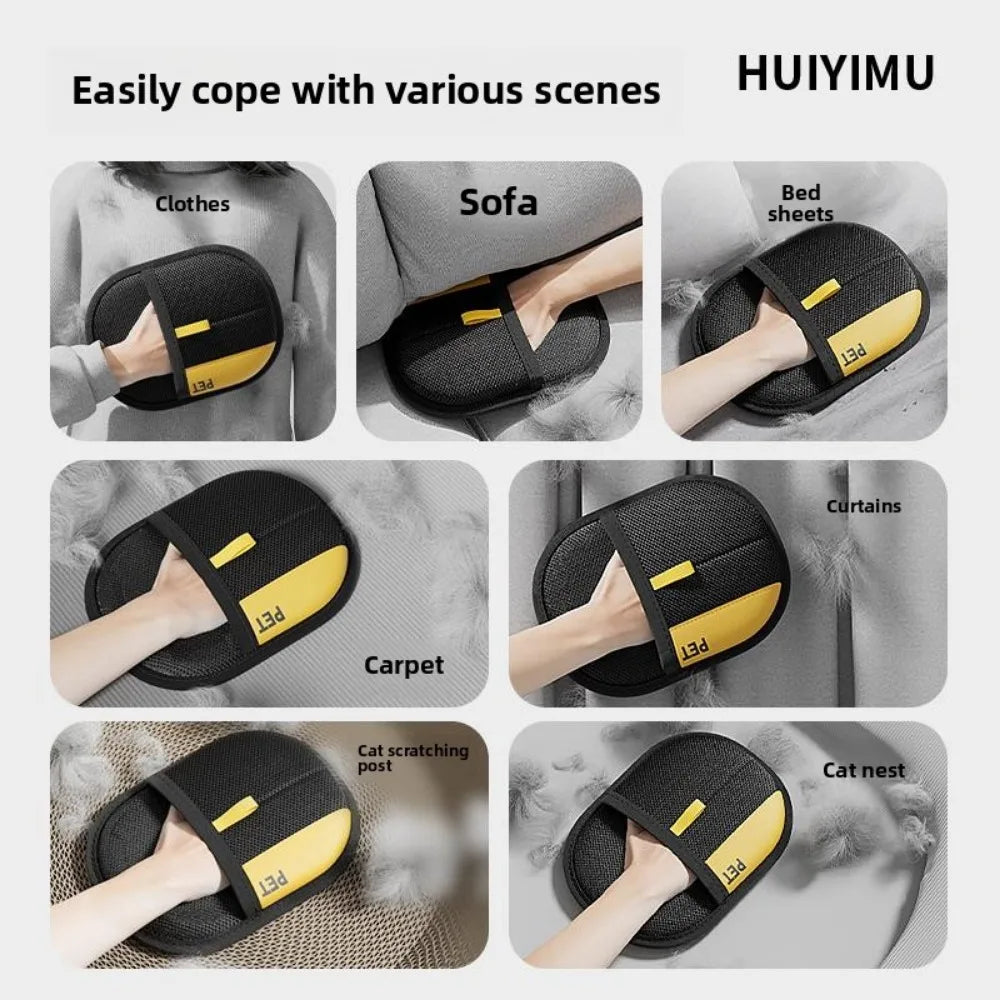 Pet Grooming Gloves: Cat & Dog Hair Remover