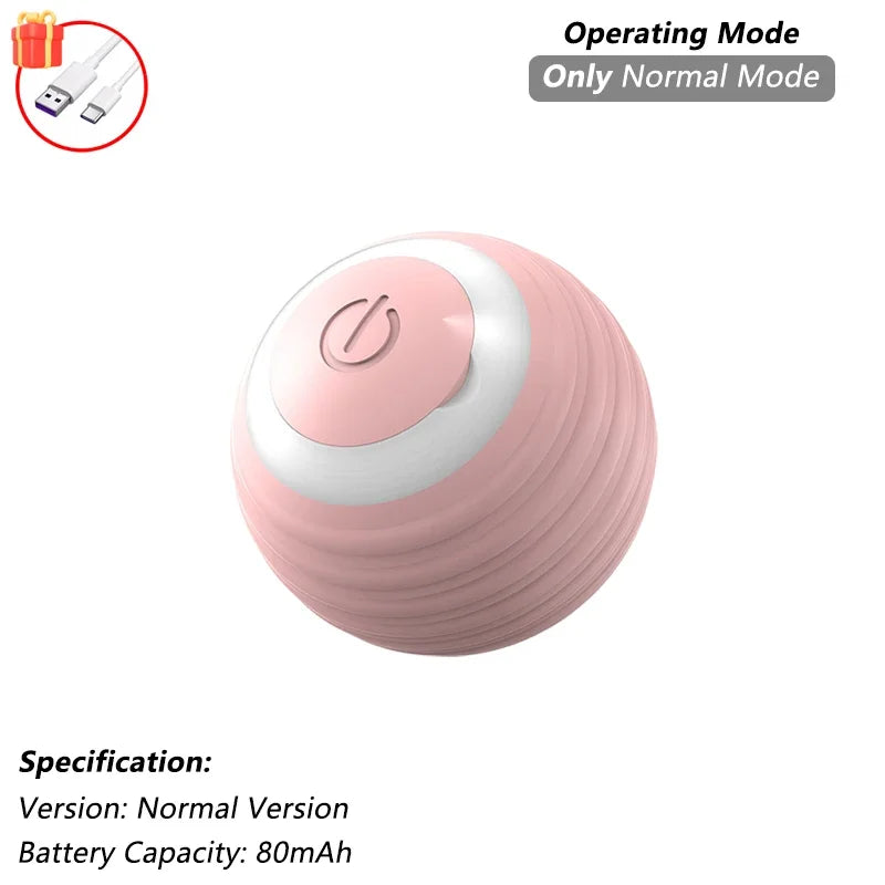 Automatic Rolling Cat Ball Toy: Rechargeable Smart Mouse