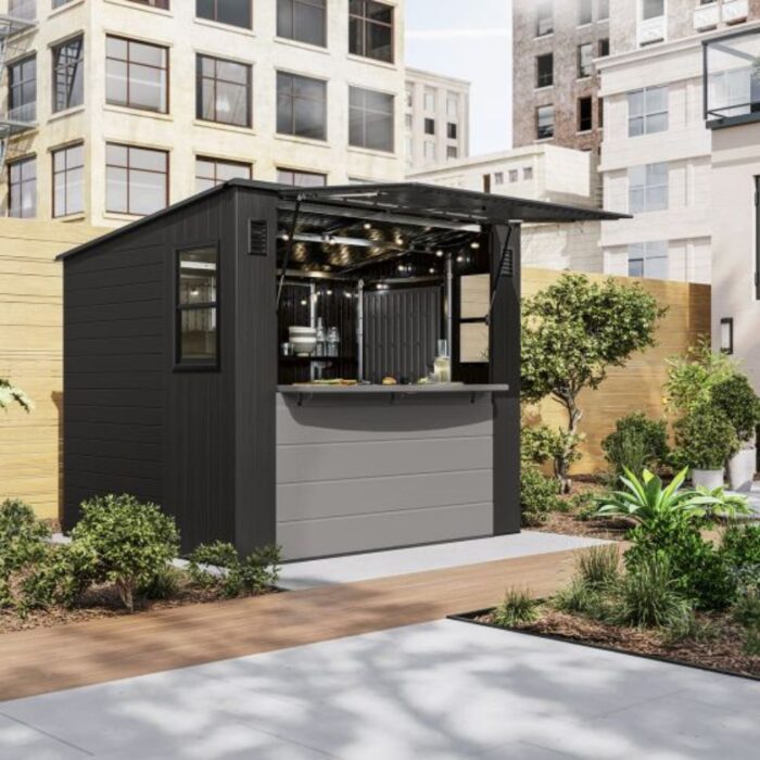 Suncast 8 ft. x 7 ft. Cabana Entertainment Shed BMCB8730T