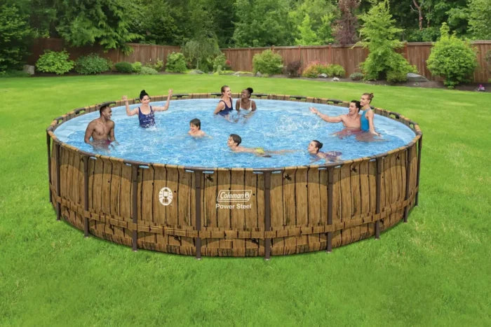 Coleman Power Steel 22′ x 52 Round Above Ground Pool Set